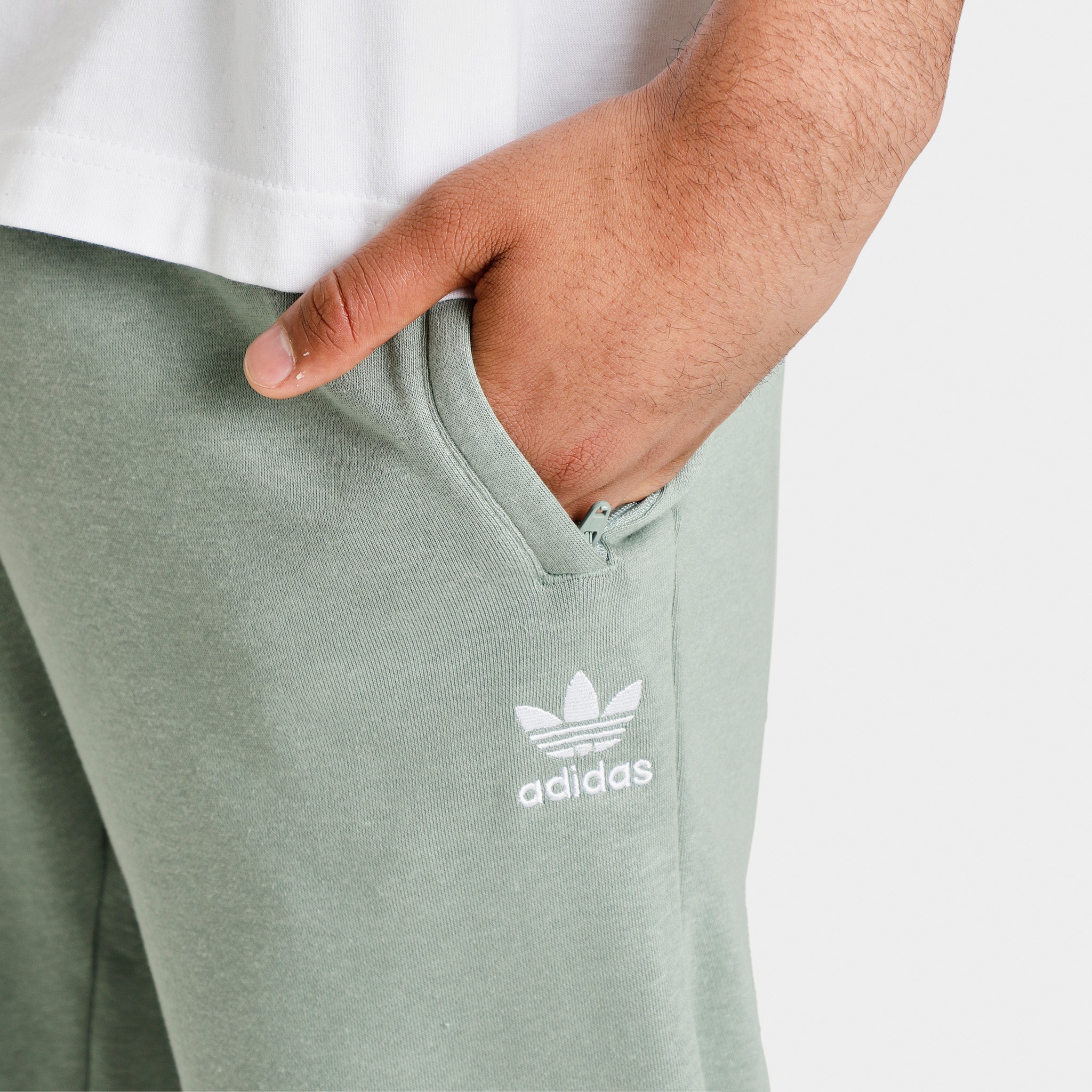 Only 42.00 usd for adidas Originals Essentials+ Made with Hemp Pants / Silver  Green Online at the Shop
